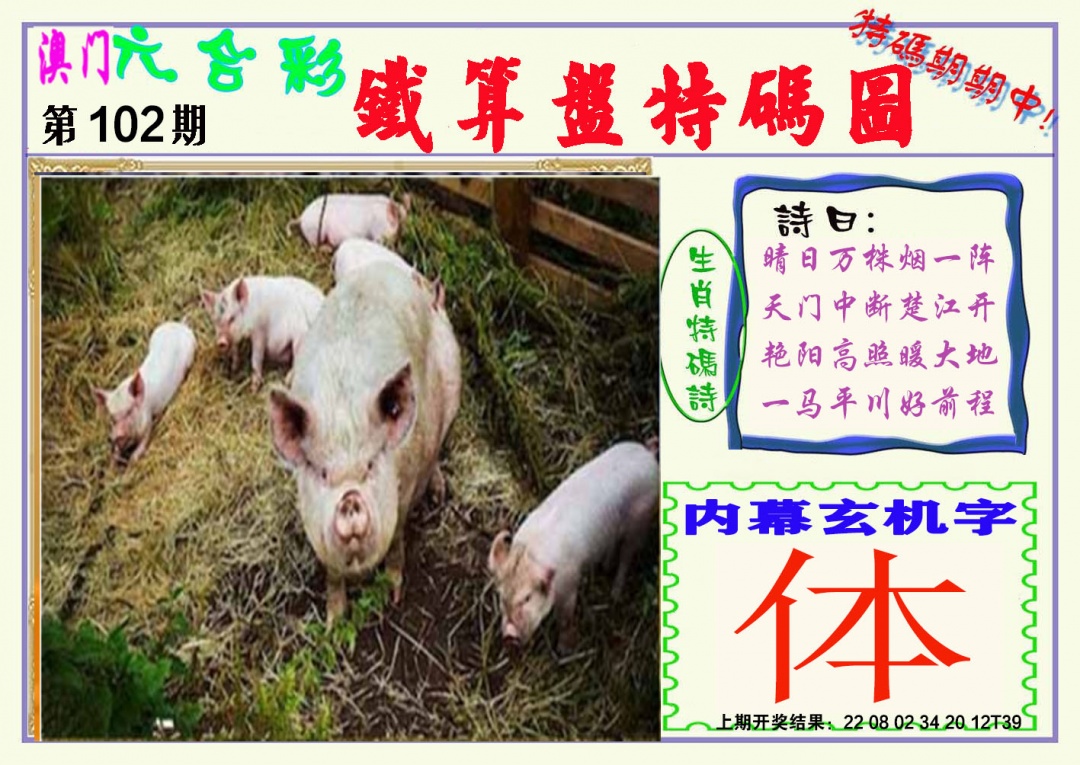 102期铁算盘特码图[图]