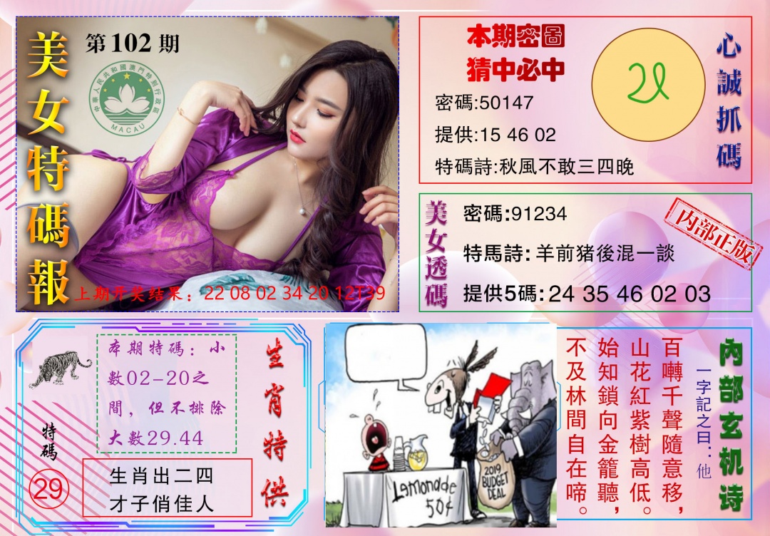102期美女特码报[图]