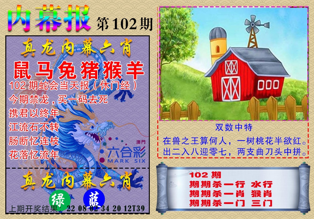 102期真龙内幕报[图]